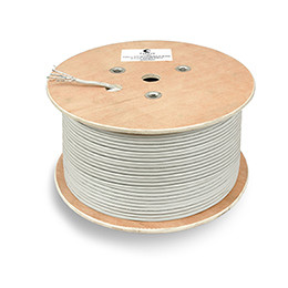 Витая пара экранированная кат.6a Cabeus STP-4P-Cat.6a-SOLID-IN-PVC 4 пары серая 305 метров
