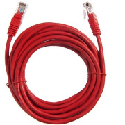 Патч-корд Technolink UTP4 cat 5e, 5,0м, ВС, LSZH, красный, литой коннектор