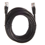Патч-корд Technolink UTP4 cat 5e, 5,0м, ВС, LSZH, черный, литой коннектор
