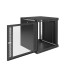 Шкаф телекоммуникационный настенный Prime 19" 6U 600x600x370 (ШxГxВ) дверь металл черный (RAL 9005), SRW01-6060.06.01-BK