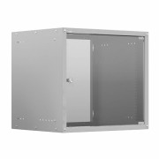 Шкаф настенный телекоммуникационный NTSS LIME 9U (Ш*Г*В 550*450*500) 19" разобранный, стеклянная дверь, серый