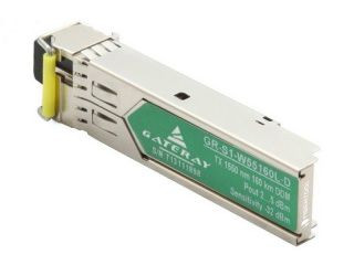 Трансивер оптический GateRay GR-S1-W55160L-D SFP модуль WDM, 1.25 G, 160 км, TX 1550 нм, RX 1490 нм, LC, DDM Трансивер оптический GateRay GR-S1-W55160L-D SFP модуль WDM, 1.25 G, 160 км, TX 1550 нм, RX 1490 нм, LC, DDM