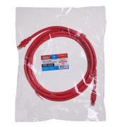 Патч-корд UTP4 cat.6a, 3.0м, литой коннектор, красный, Netko CKC