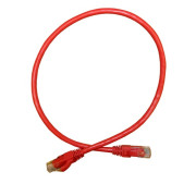 Патч-корд UTP4 cat.6a, 1.0м, литой коннектор, красный, Netko CKC