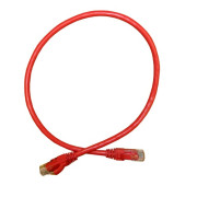 Патч-корд UTP4 cat.6a, 0.5м, литой коннектор, красный, Netko CKC