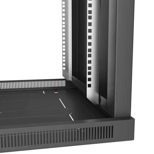 Шкаф телекоммуникационный настенный Prime 19" 6U 600x600x370 (ШxГxВ) дверь стекло черный (RAL 9005), SRW01-6060.06.02-BK
