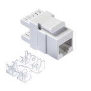Модуль Keystone неэкранированный, RJ45, cat.6, 180°, под инструмент, белый, для патч-панели