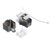 Модуль Keystone экранированный, RJ45, cat.5е, 180°, под инструмент, металлик, для патч-панели