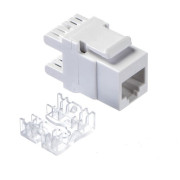 Модуль Keystone неэкранированный, RJ45, cat.5е, 180°, под инструмент, белый, для патч-панели