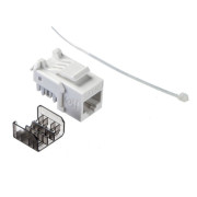 Модуль Keystone неэкранированный, RJ45, cat.6А, 90°, 110 тип, под инструмент, KE, белый, NETKO Expert CKC