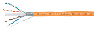 Витая пара кат.6A Cabeus UTP-4P-Cat.6a-SOLID-LSZH-OR-500 4 пары оранжевая 500 метров Витая пара кат.6A Cabeus UTP-4P-Cat.6a-SOLID-LSZH-OR-500 4 пары оранжевая 500 метров
