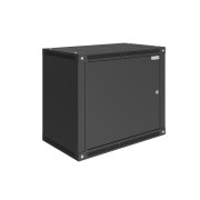 Шкаф телекоммуникационный настенный Lite 19" 9U 600x450x505 (ШxГxВ) дверь металл черный (RAL 9005), SRW03-6045.09.01-BK