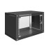Шкаф телекоммуникационный настенный Lite 19" 6U 600x450x370 (ШxГxВ) дверь стекло черный (RAL 9005), SRW03-6045.06.02-BK